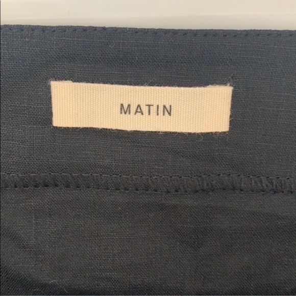 MATIN black linen square neck top. Size 2 US - Picture 5 of 6